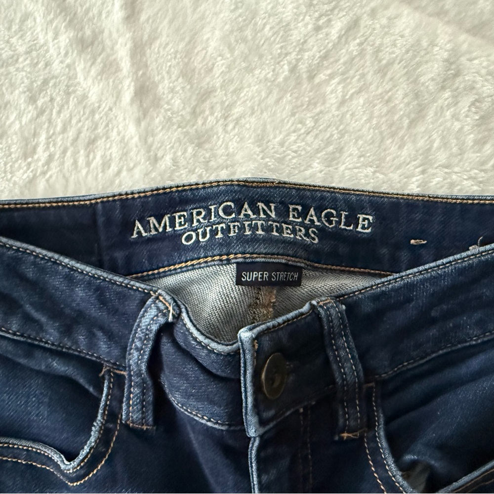 American Eagle Super Stretch Low Rise Skinny Jeggings Jeans 00 - Picture 5 of 8